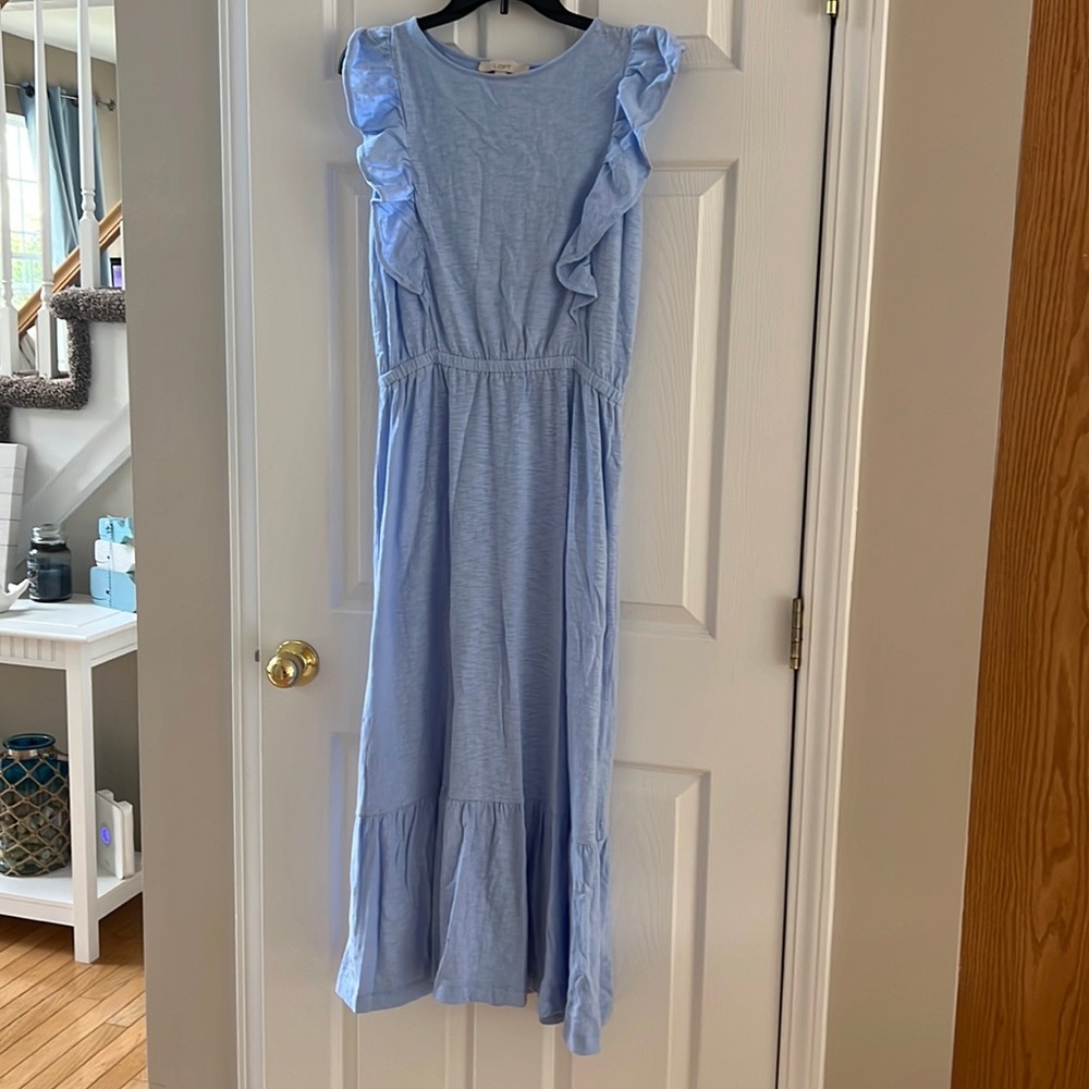 Ann Taylor Loft cotton ruffle dress